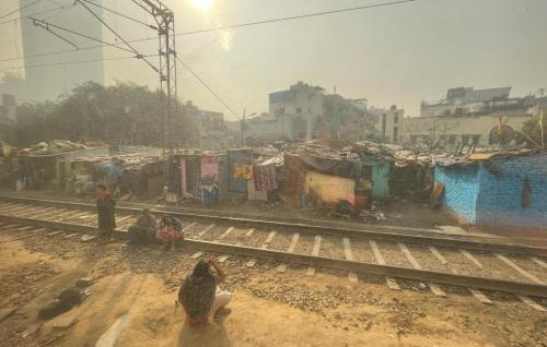 Ankunft in Neu Delhi.